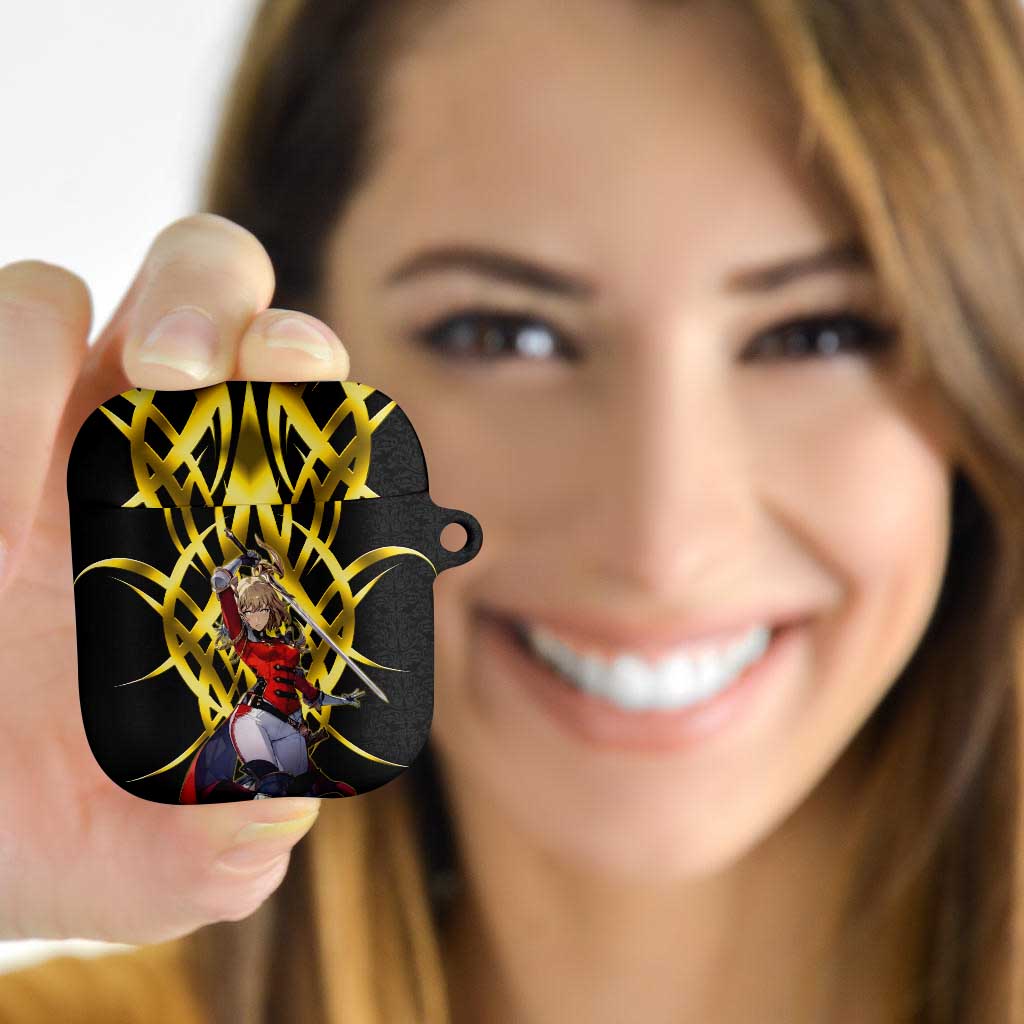 Cha Hae In Solo Leveling AirPods Case Golden Bladecore Anime Style