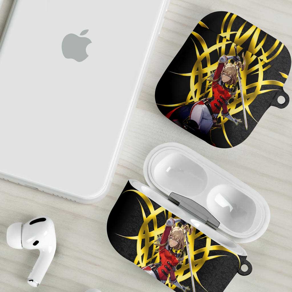 Cha Hae In Solo Leveling AirPods Case Golden Bladecore Anime Style