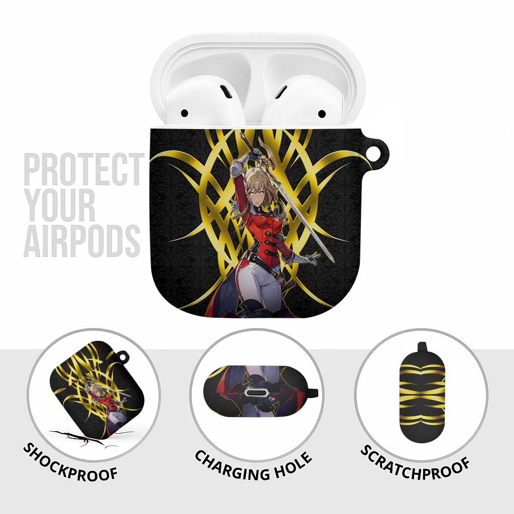 Cha Hae In Solo Leveling AirPods Case Golden Bladecore Anime Style