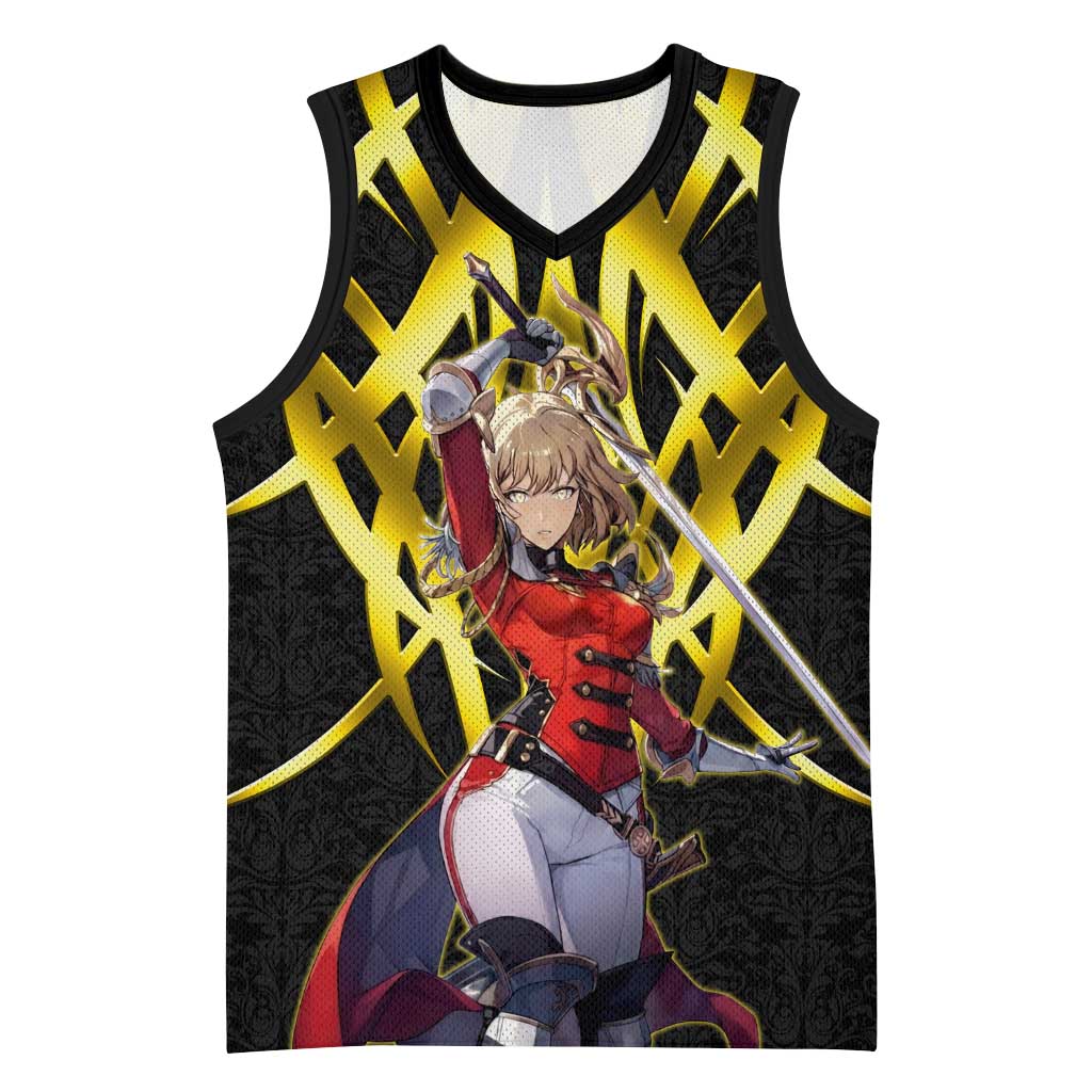 Cha Hae In Solo Leveling Basketball Jersey Golden Bladecore Anime Style