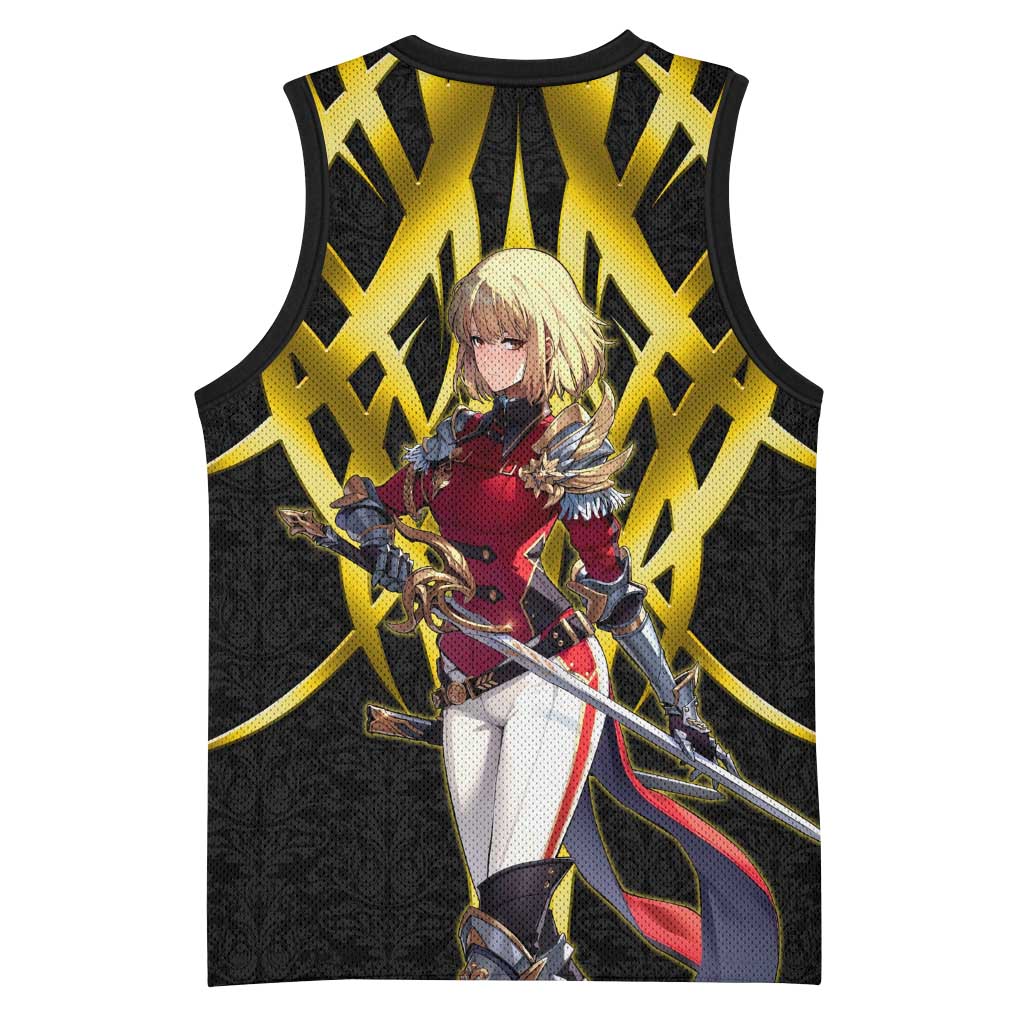 Cha Hae In Solo Leveling Basketball Jersey Golden Bladecore Anime Style