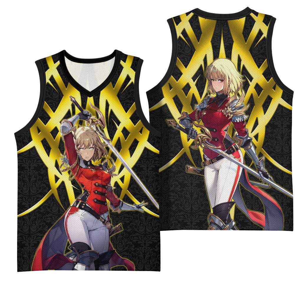 Cha Hae In Solo Leveling Basketball Jersey Golden Bladecore Anime Style
