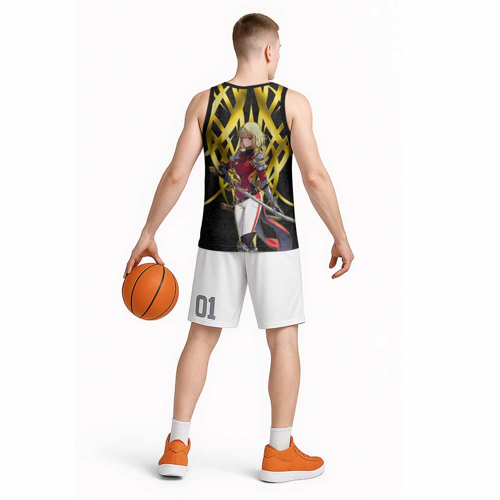 Cha Hae In Solo Leveling Basketball Jersey Golden Bladecore Anime Style