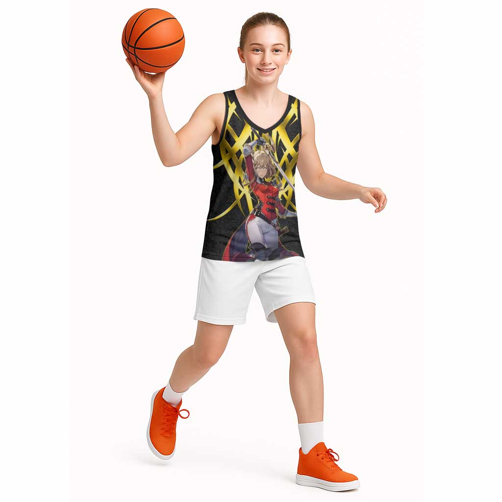 Cha Hae In Solo Leveling Basketball Jersey Golden Bladecore Anime Style