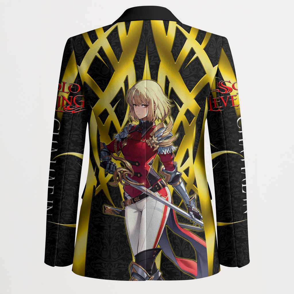 Cha Hae In Solo Leveling Blazer Golden Bladecore Anime Style