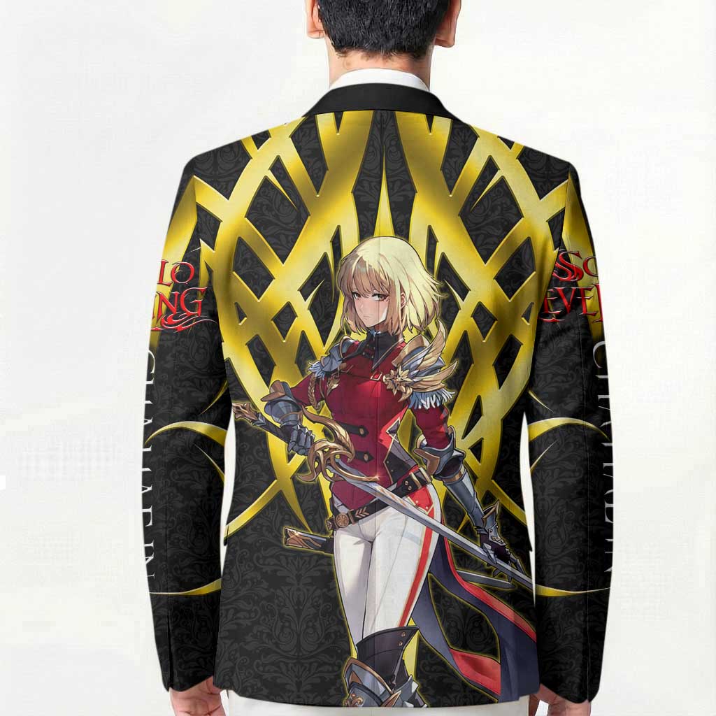 Cha Hae In Solo Leveling Blazer Golden Bladecore Anime Style
