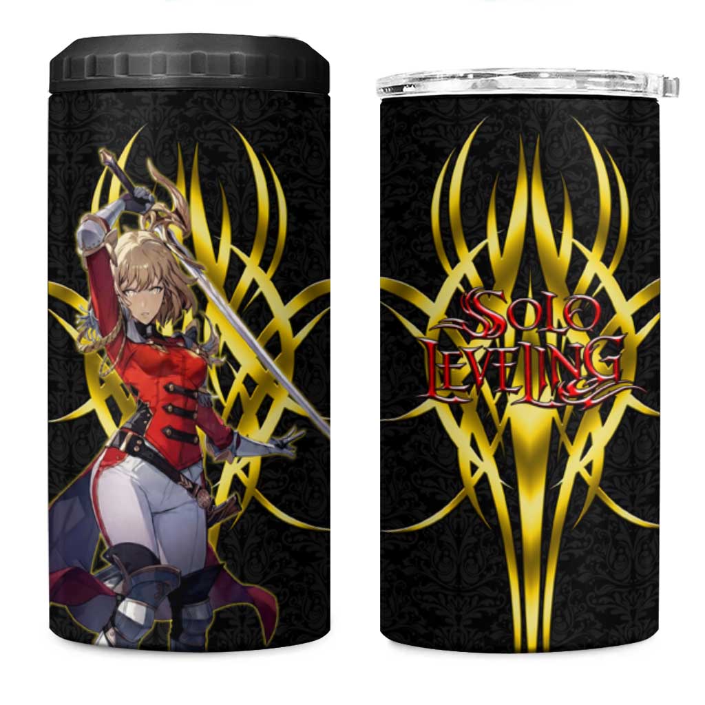 Cha Hae In Solo Leveling 4 in 1 Can Cooler Tumbler Golden Bladecore Anime Style