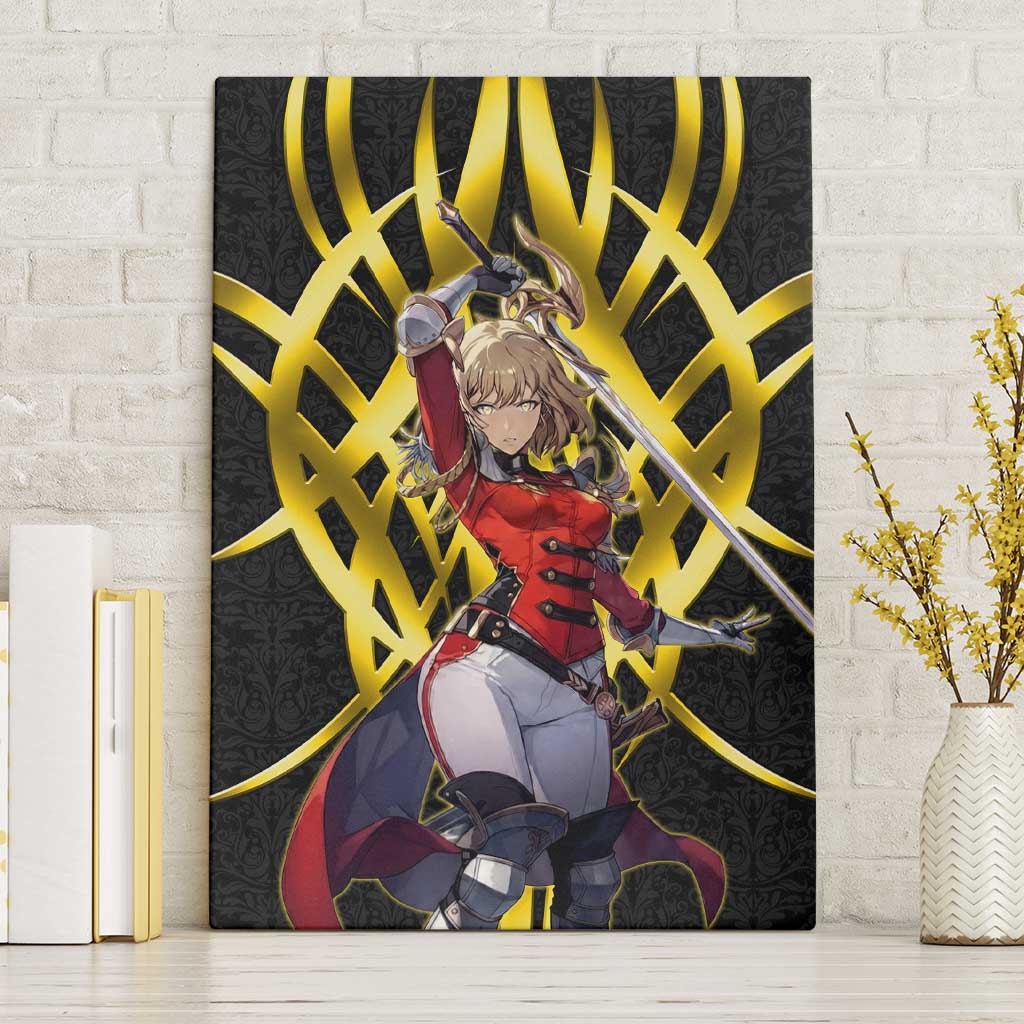 Cha Hae In Solo Leveling Canvas Wall Art Golden Bladecore Anime Style