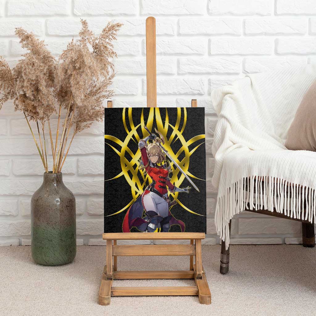Cha Hae In Solo Leveling Canvas Wall Art Golden Bladecore Anime Style