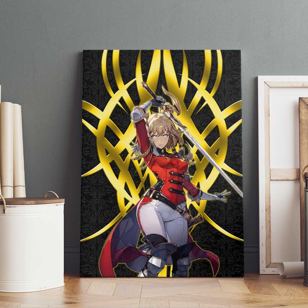 Cha Hae In Solo Leveling Canvas Wall Art Golden Bladecore Anime Style