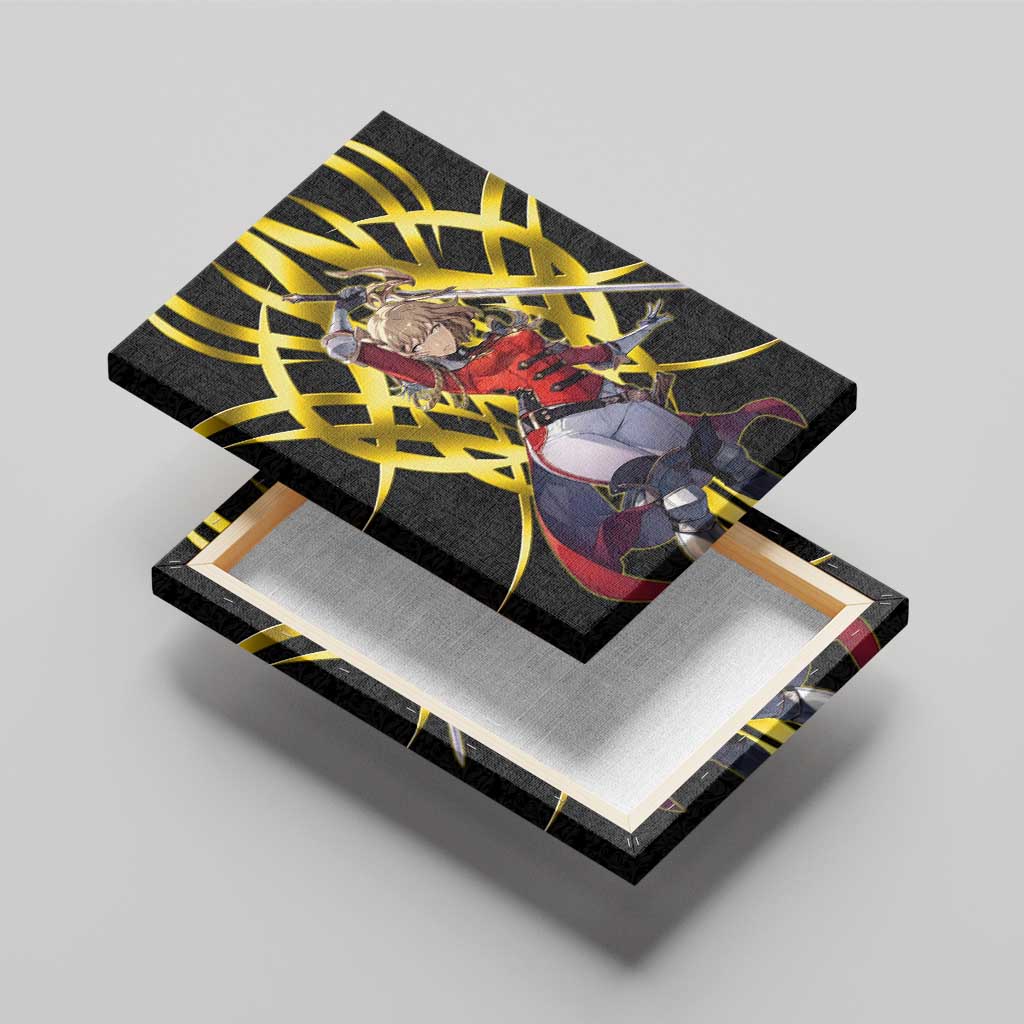 Cha Hae In Solo Leveling Canvas Wall Art Golden Bladecore Anime Style