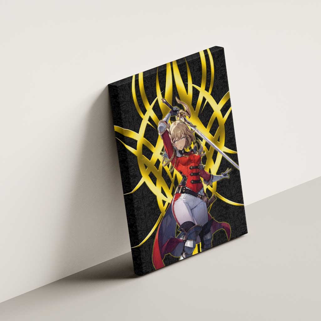 Cha Hae In Solo Leveling Canvas Wall Art Golden Bladecore Anime Style