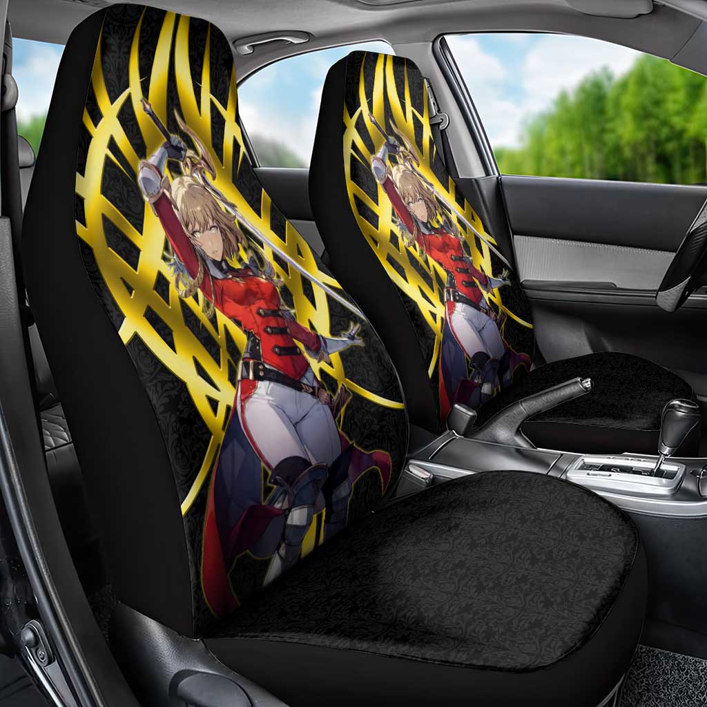 Cha Hae In Solo Leveling Car Seat Cover Golden Bladecore Anime Style
