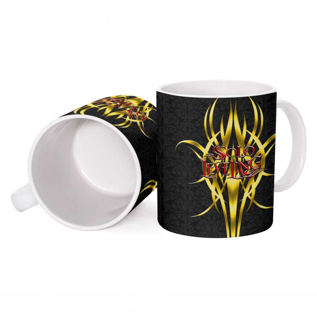 Cha Hae In Solo Leveling Ceramic Mug Golden Bladecore Anime Style