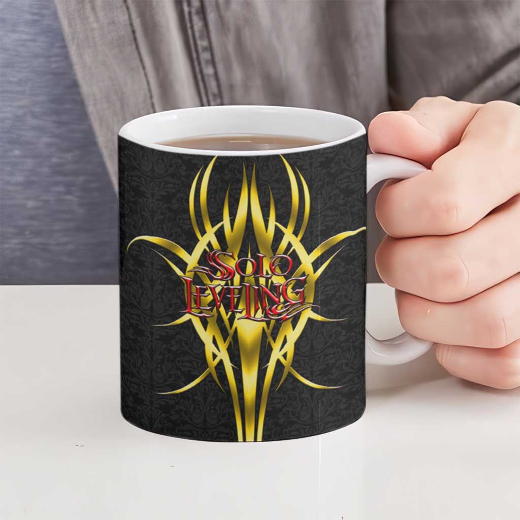 Cha Hae In Solo Leveling Ceramic Mug Golden Bladecore Anime Style