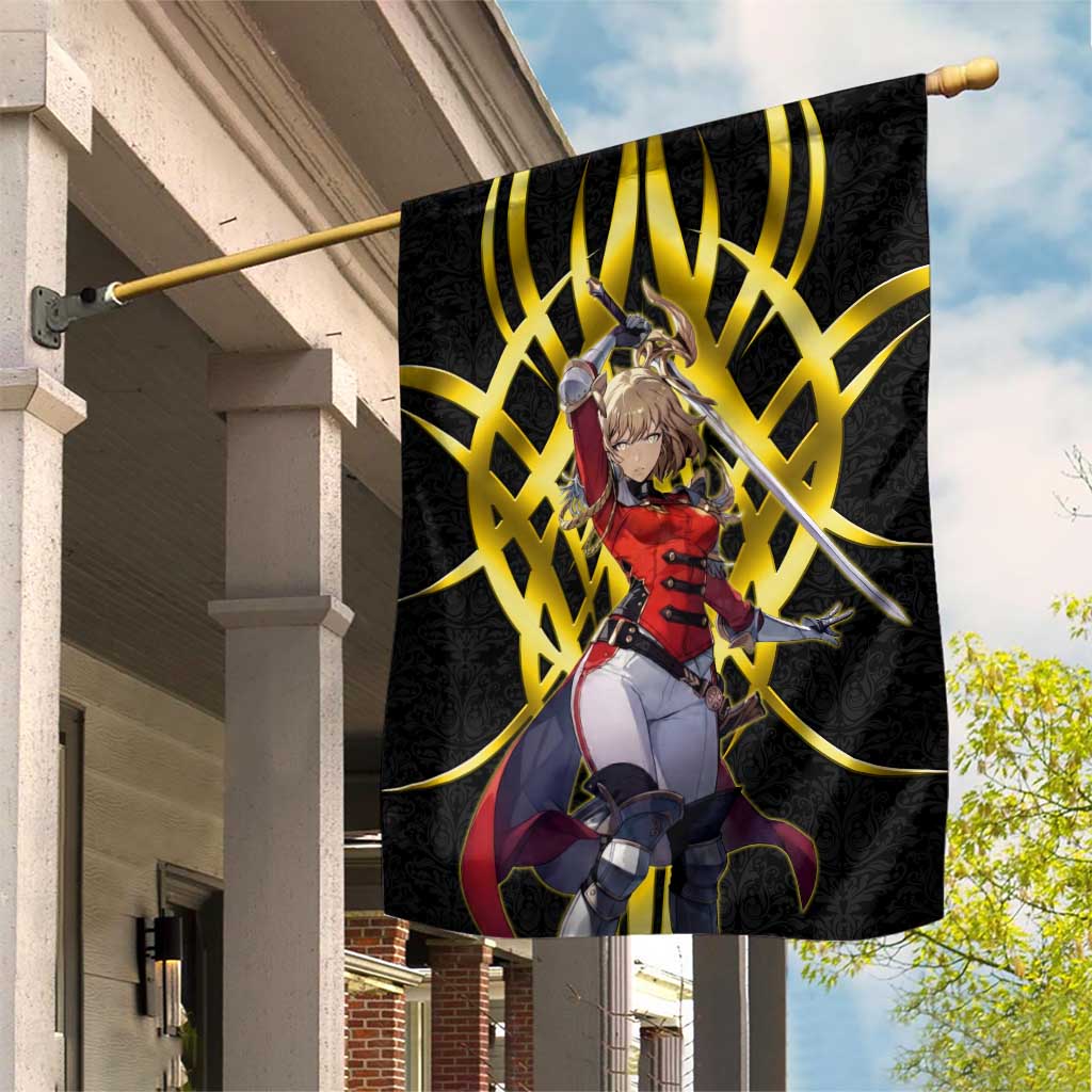 Cha Hae In Solo Leveling Garden Flag Golden Bladecore Anime Style