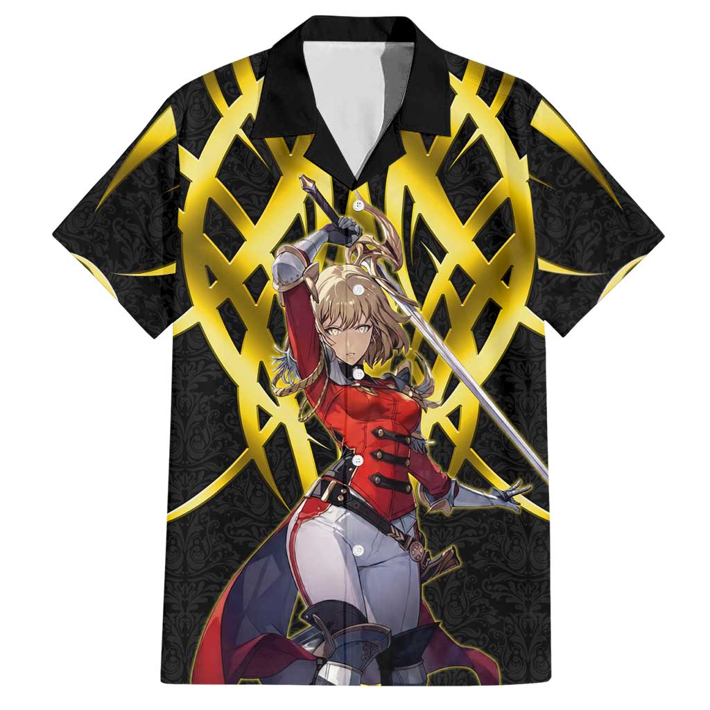 Cha Hae In Solo Leveling Hawaiian Shirt Golden Bladecore Anime Style