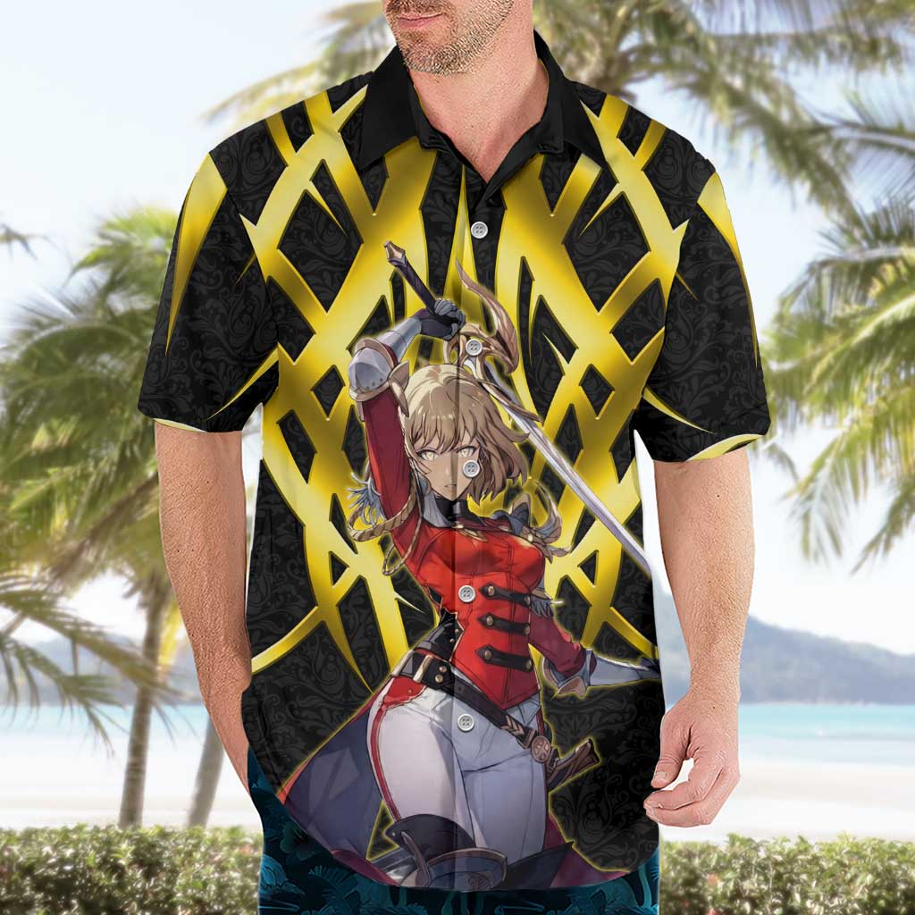 Cha Hae In Solo Leveling Hawaiian Shirt Golden Bladecore Anime Style