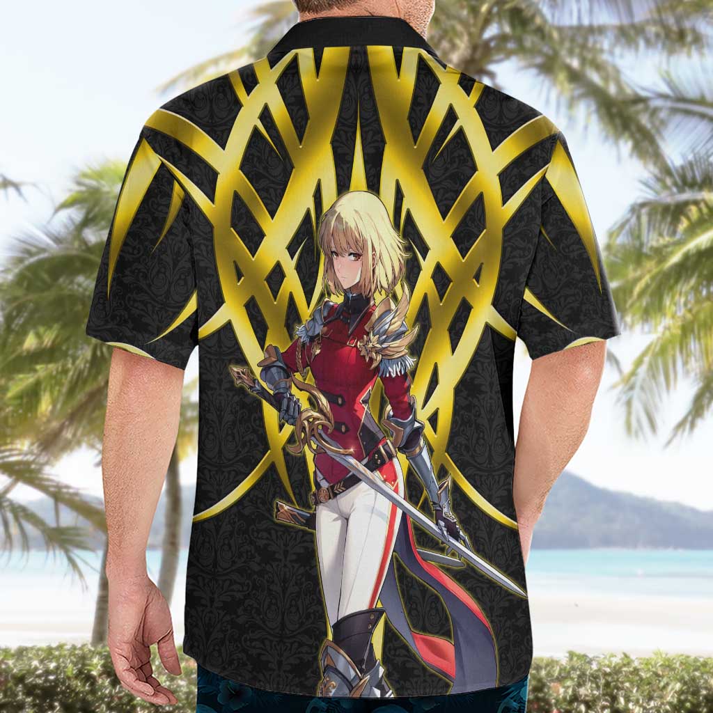 Cha Hae In Solo Leveling Hawaiian Shirt Golden Bladecore Anime Style