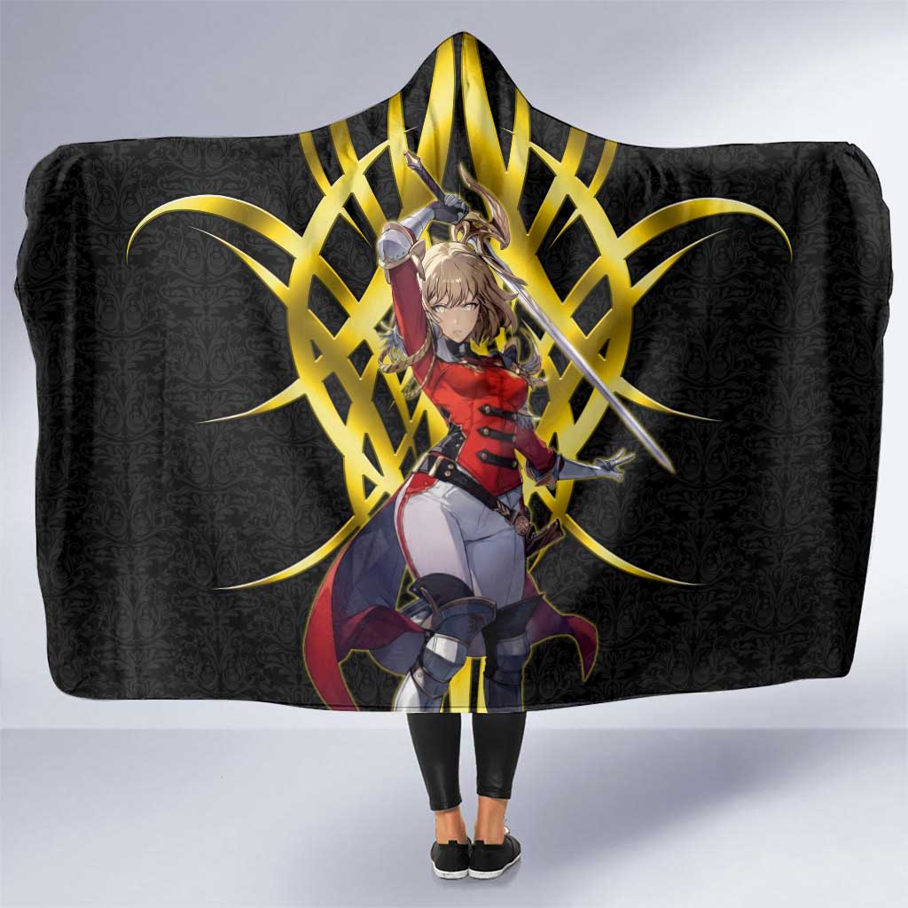 Cha Hae In Solo Leveling Hooded Blanket Golden Bladecore Anime Style