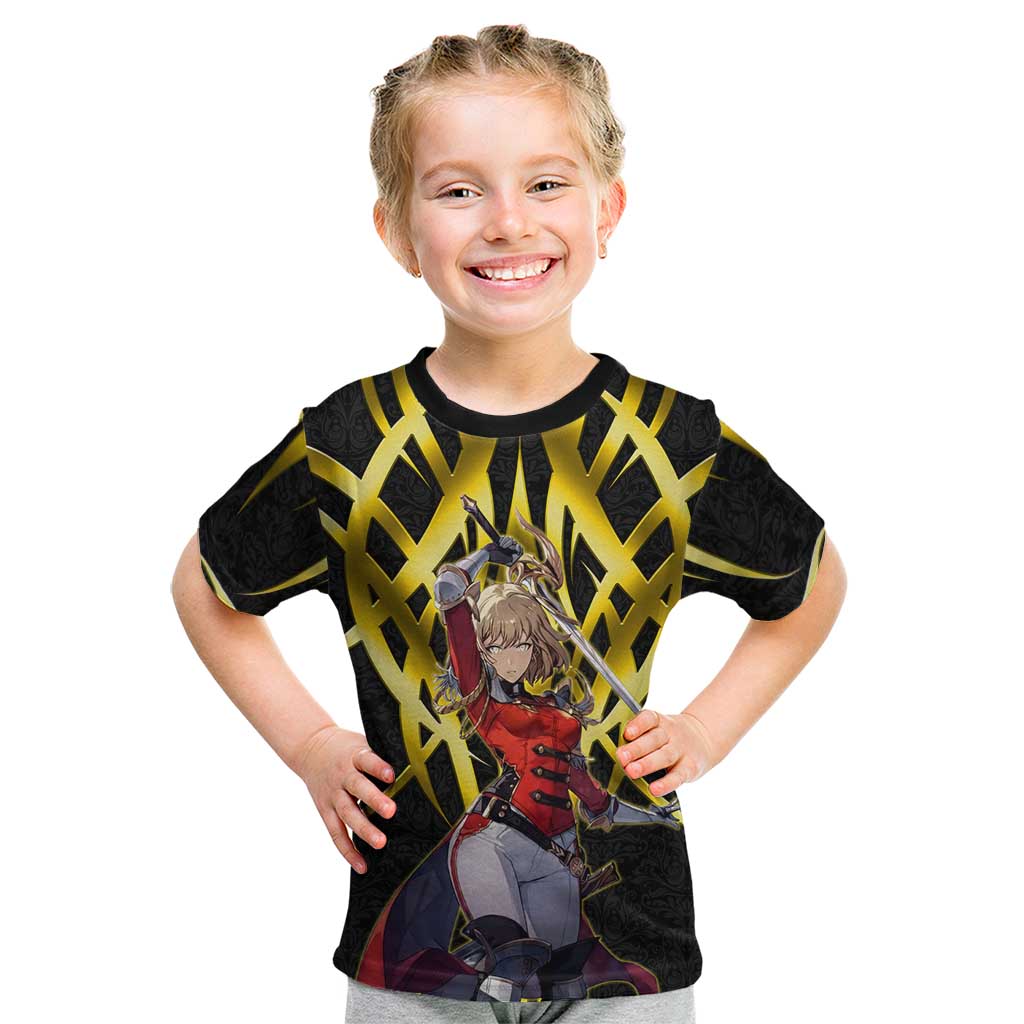Cha Hae In Solo Leveling Kid T Shirt Golden Bladecore Anime Style