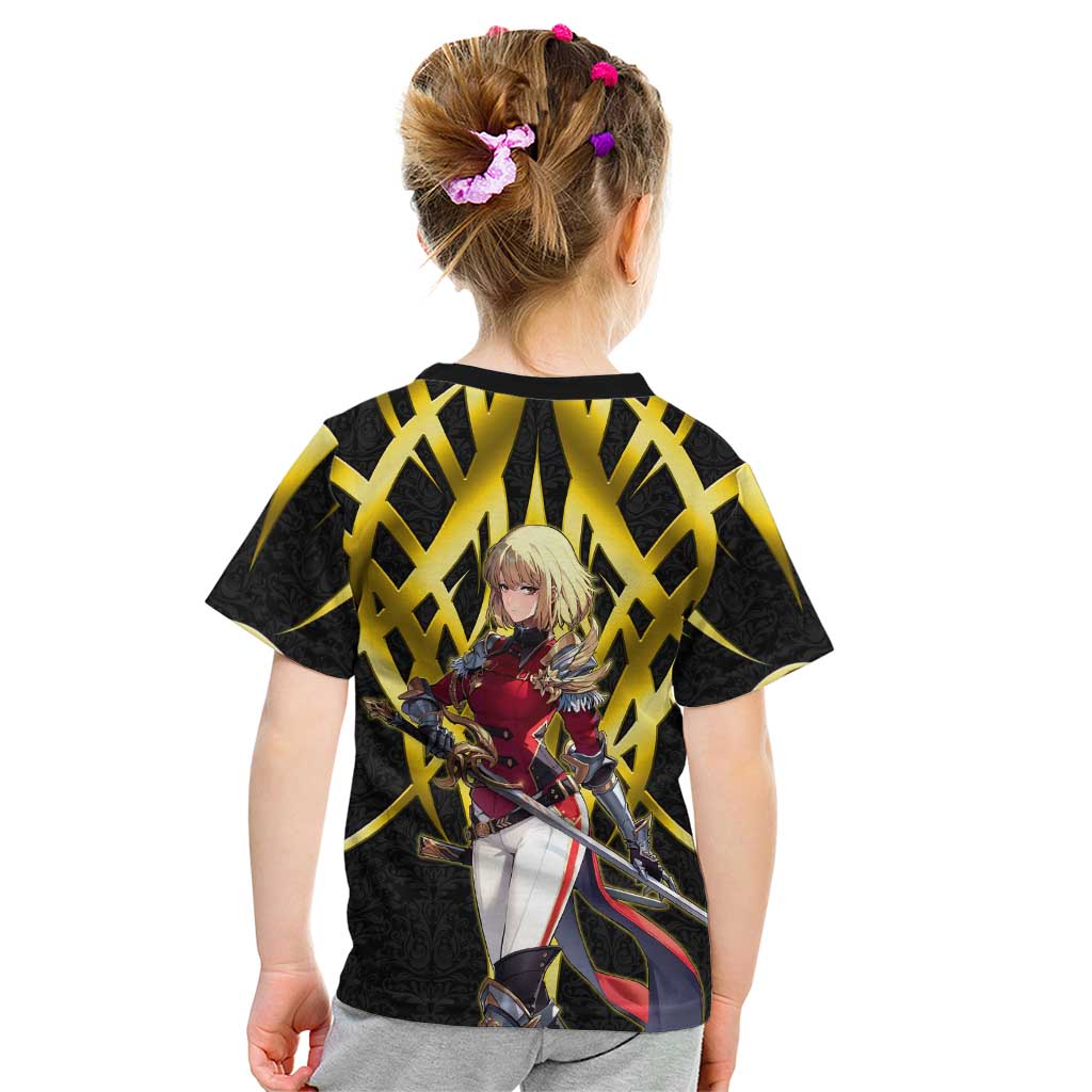 Cha Hae In Solo Leveling Kid T Shirt Golden Bladecore Anime Style