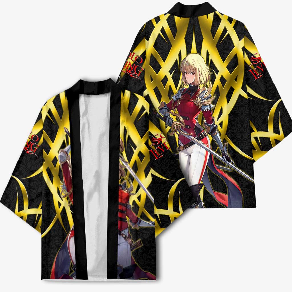 Cha Hae In Solo Leveling Kimono Golden Bladecore Anime Style