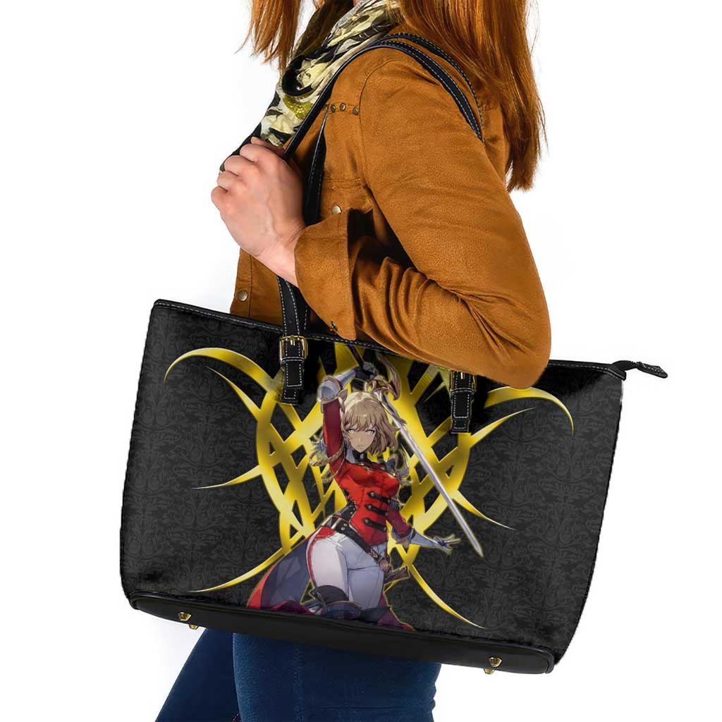Cha Hae In Solo Leveling Leather Tote Bag Golden Bladecore Anime Style
