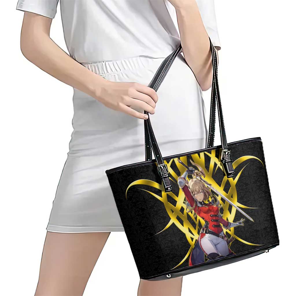 Cha Hae In Solo Leveling Leather Tote Bag Golden Bladecore Anime Style