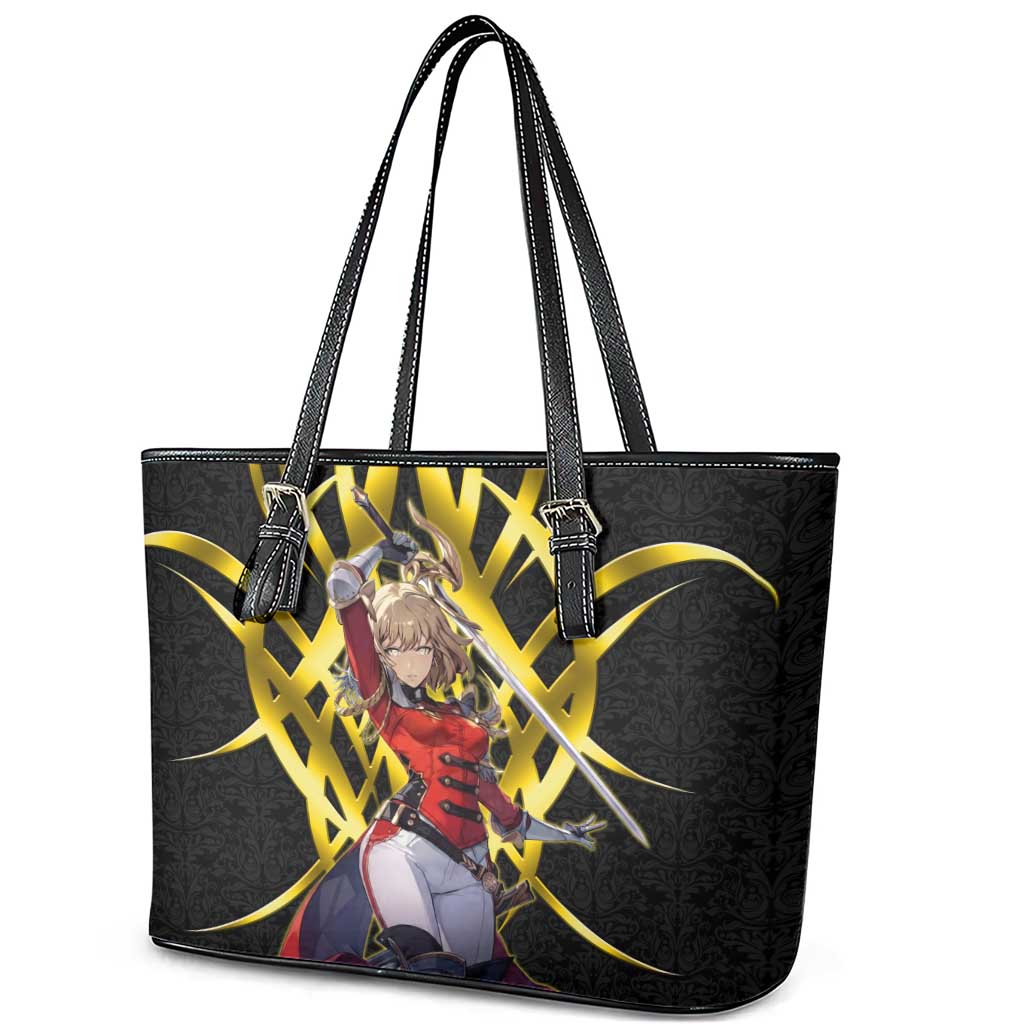 Cha Hae In Solo Leveling Leather Tote Bag Golden Bladecore Anime Style