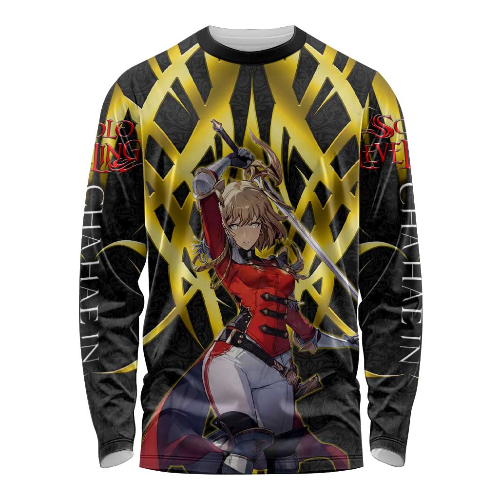 Cha Hae In Solo Leveling Long Sleeve Shirt Golden Bladecore Anime Style
