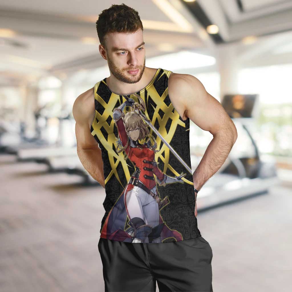 Cha Hae In Solo Leveling Men Tank Top Golden Bladecore Anime Style
