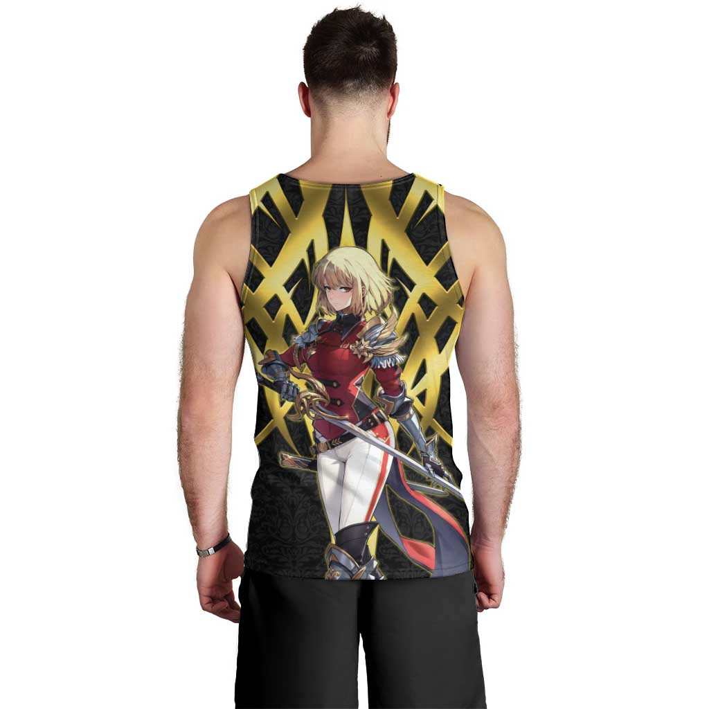 Cha Hae In Solo Leveling Men Tank Top Golden Bladecore Anime Style