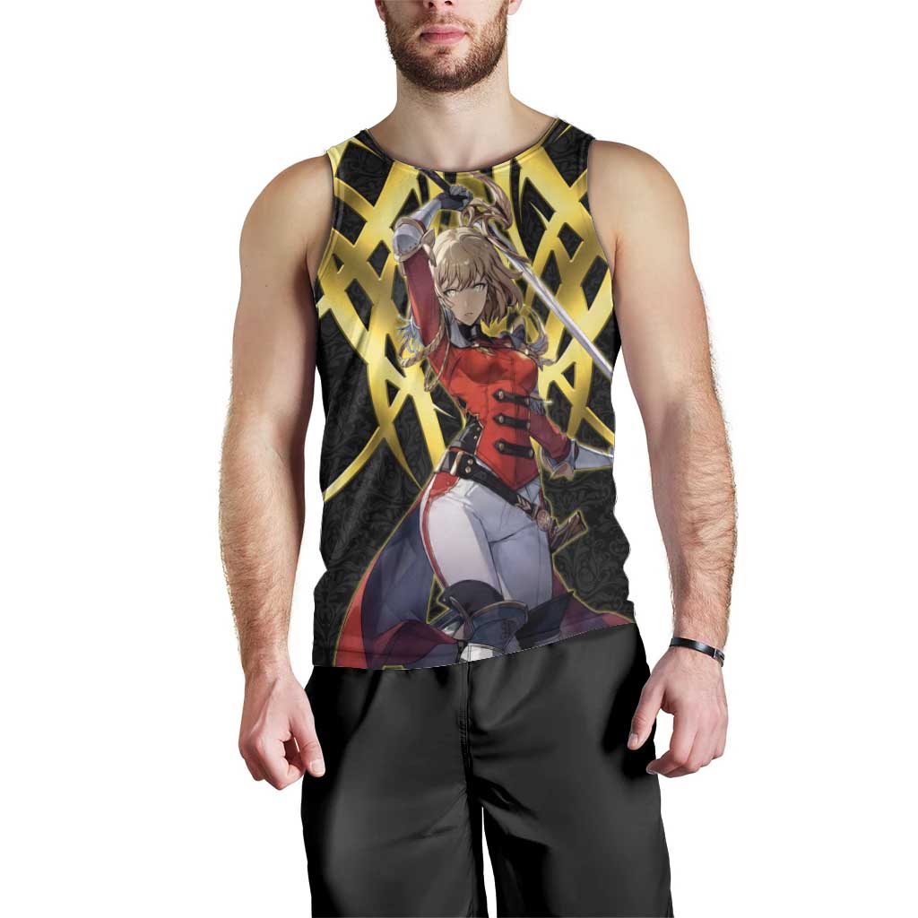 Cha Hae In Solo Leveling Men Tank Top Golden Bladecore Anime Style