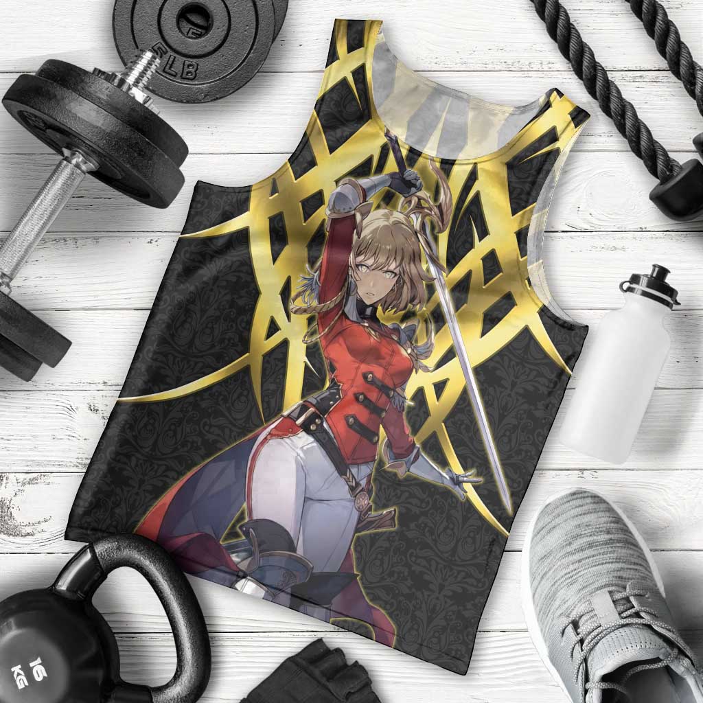 Cha Hae In Solo Leveling Men Tank Top Golden Bladecore Anime Style