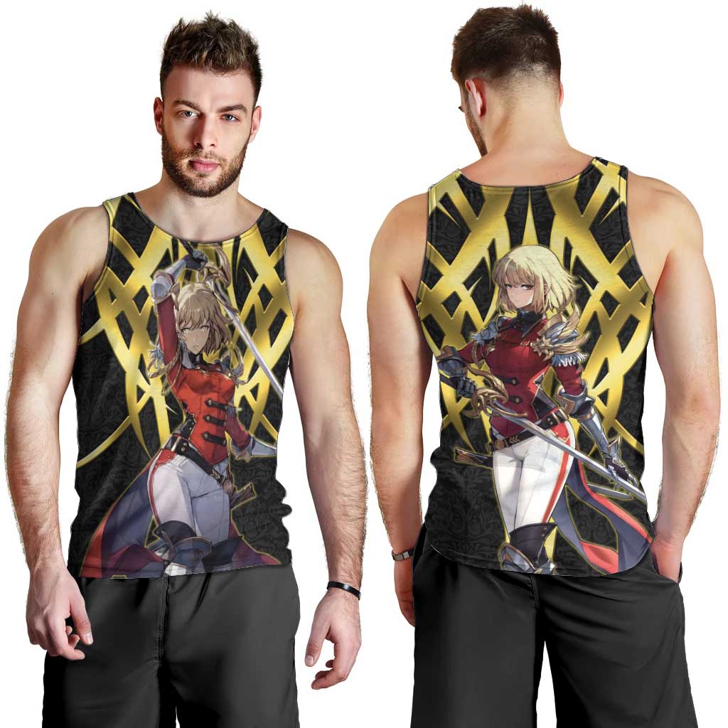 Cha Hae In Solo Leveling Men Tank Top Golden Bladecore Anime Style