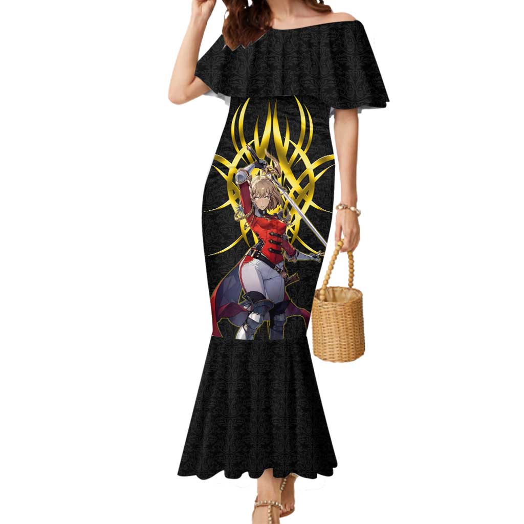 Cha Hae In Solo Leveling Mermaid Dress Golden Bladecore Anime Style