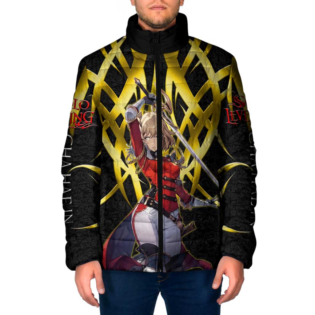 Cha Hae In Solo Leveling Padded Jacket Golden Bladecore Anime Style