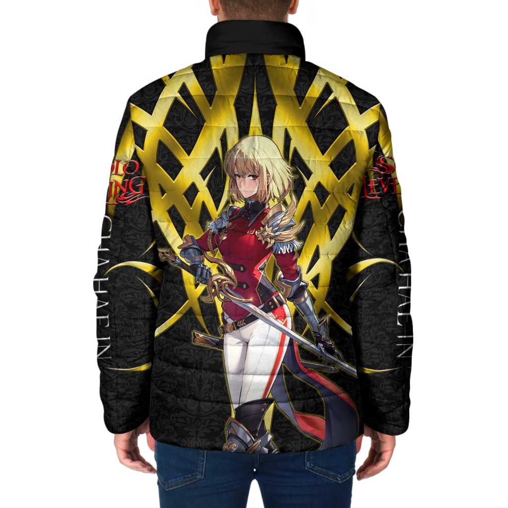 Cha Hae In Solo Leveling Padded Jacket Golden Bladecore Anime Style
