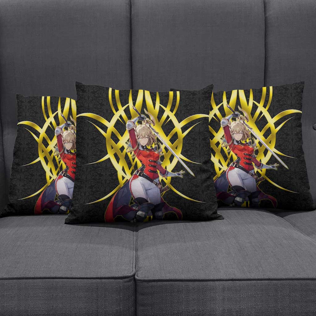 Cha Hae In Solo Leveling Pillow Cover Golden Bladecore Anime Style