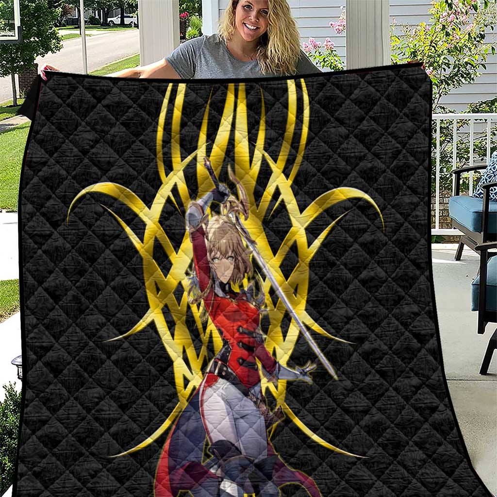 Cha Hae In Solo Leveling Quilt Golden Bladecore Anime Style