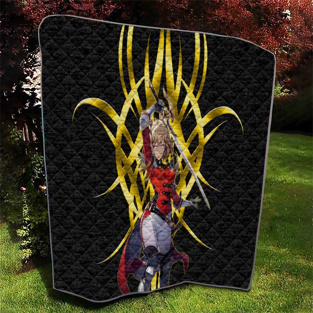 Cha Hae In Solo Leveling Quilt Golden Bladecore Anime Style