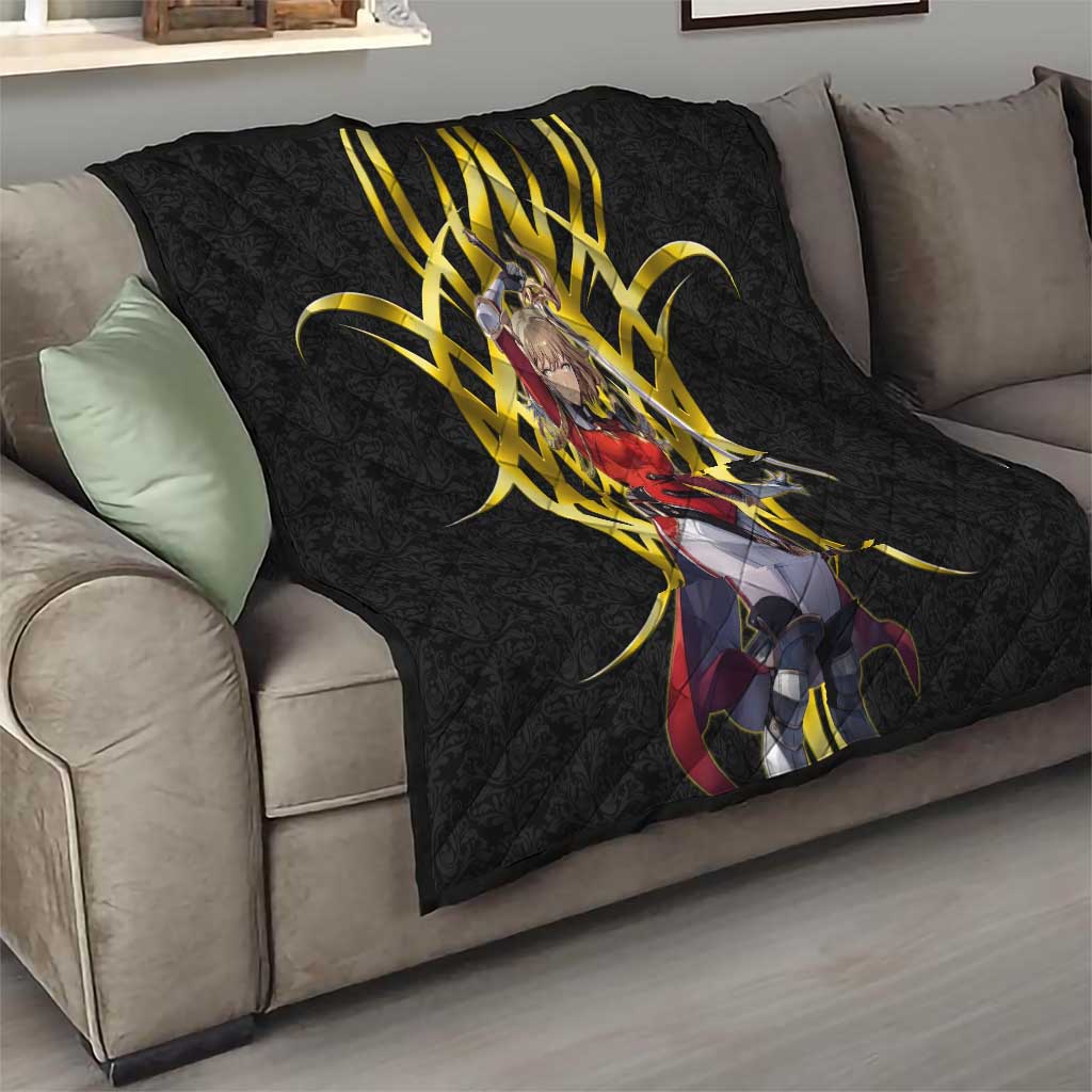 Cha Hae In Solo Leveling Quilt Golden Bladecore Anime Style