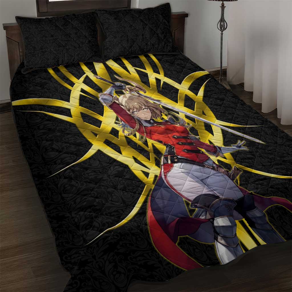 Cha Hae In Solo Leveling Quilt Bed Set Golden Bladecore Anime Style