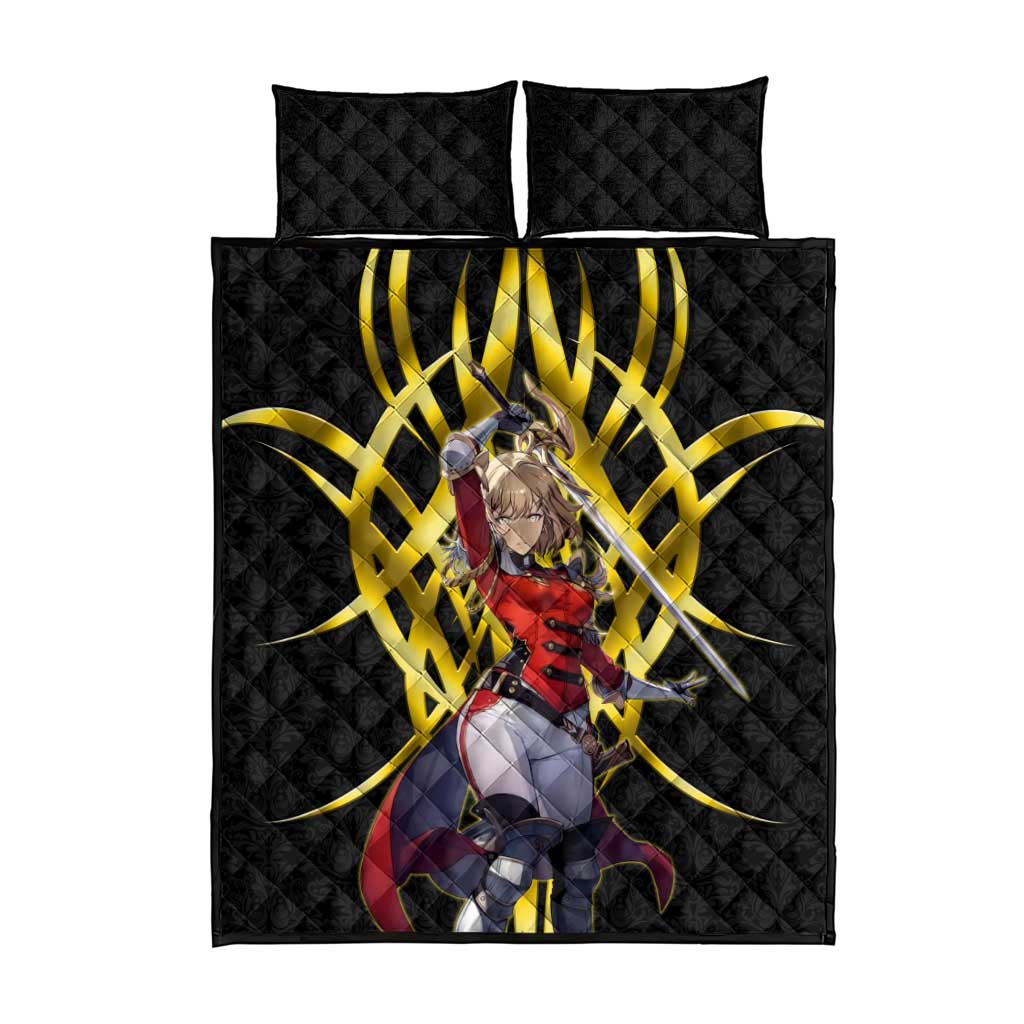 Cha Hae In Solo Leveling Quilt Bed Set Golden Bladecore Anime Style