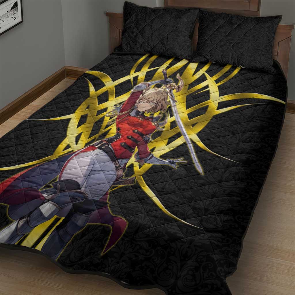 Cha Hae In Solo Leveling Quilt Bed Set Golden Bladecore Anime Style