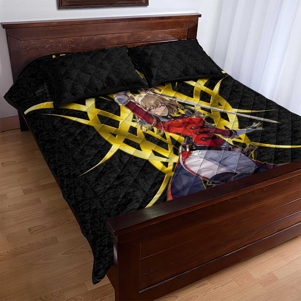 Cha Hae In Solo Leveling Quilt Bed Set Golden Bladecore Anime Style