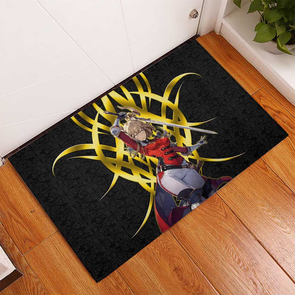 Cha Hae In Solo Leveling Rubber Doormat Golden Bladecore Anime Style
