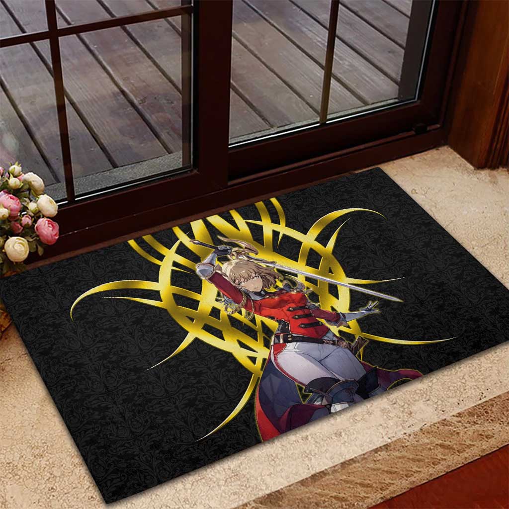 Cha Hae In Solo Leveling Rubber Doormat Golden Bladecore Anime Style