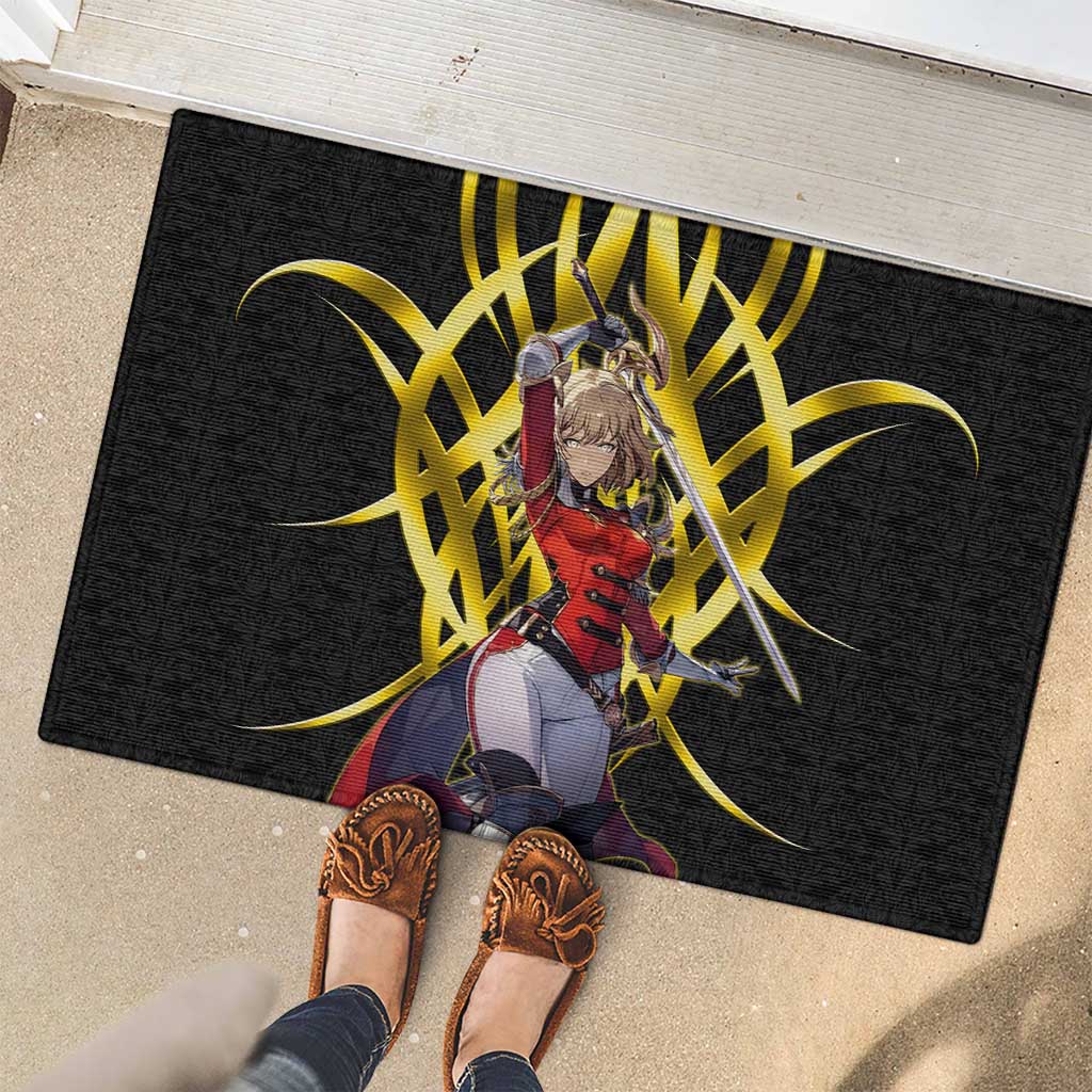 Cha Hae In Solo Leveling Rubber Doormat Golden Bladecore Anime Style
